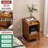 Mesa de noche sencilla, Estante de almacenamiento de lujo ligero y de alta gama, Gabinete lateral para dormitorio de casa, habitación de alquiler, Almacenamiento de mesita de noche para el hogar