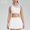 Falda deportiva transfronteriza, nueva, antideslizante, de tenis, plisada, de dos piezas, de secado rápido, de cintura alta, para yoga.