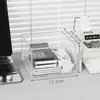 Caja de almacenamiento de cosméticos y mascarillas faciales para escritorio, acrílico transparente tipo cajón, organizador de almacenamiento multicapa apilable para cuidado de la piel