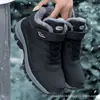 Bafuyuan Zapatos para Caminar Invierno Nuevos para Hombre de Terciopelo Engrosados Botas de Nieve Zapatos de Algodón para Papá Suela Suave Antideslizante Zapatos de Senderismo