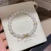 Pulseira de Pérolas Irregular Ajustável Estilo Francês, Design de Nicho, Pulseira Versátil, Luxo Leve, Sensação de Alto Padrão, Joias para Atacado
