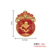Regalo festivo auspicioso: Amuleto de dinero con forma de dragón y pez saltando sobre la puerta del dragón, adorno de escritorio para el hogar estilo chino que atrae la fortuna