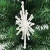 Arranjo de Decoração de Natal Flocos de Neve Pingentes de Árvore de Natal 12cm Flocos de Neve Suprimentos de Natal Flocos de Neve Estéreo em Estoque