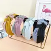 Faixa de Lavar o Rosto Estilo Coreano Influencer Feminina Corrente Simples Versátil Minimalista Duas Cores Pressionando o Cabelo Borda Larga Antiderrapante Amarrada Headwear