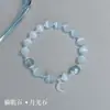 Nuevo brazalete de cristal rosa luna ópalo de celebridad en línea diseño de nicho femenino brazalete pequeño fresco para novia regalo para estudiante