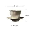 Miyuan Ceniza de Hierba Color Puro Cerámica Gaiwan Taza de Té Taza de Maestro Set de Té Kung Fu Colección Set de Accesorios Simples para Ceremonia de Té