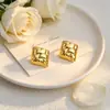 Aretes Metálicos Texturizados Retro Personalizados con Varios Estilos a Elegir, Estilo Ligero y Maduro, Aretes Sencillos para el Día a Día al por Mayor