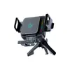 Compatível com modelos dobráveis Huawei e Samsung, suporte de celular universal para carro com carregamento sem fio, rotação de 360 graus e carregamento rápido de bobina dupla