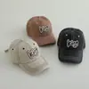 Gorras Infantiles Primavera y Verano Nuevas Vintage Versátiles Lavadas Gorra de Béisbol de Moda Bordado de Letras Sombrero para el Sol para Niños y Niñas