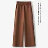 Pantalones Largos de Pierna Ancha de Cintura Alta Novedad Otoño 2026 Moda Sueltos Versátiles para el Trabajo Rectos Casuales