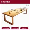 Mesa de madeira maciça para estudo em espaço aberto, leitura de escritório, bancada para duas pessoas, mesa de estudo, uso doméstico, mesa longa para sala de estar
