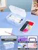 Caixa de Ferramentas para Estudante de Artes Grande Caixa de Armazenamento de Tintas para Pintura Caixa de Armazenamento Multifuncional de Três Camadas Espessada Teste de Arte