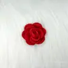Nueva Rosa de Satén de 15 Pétalos Más Vendida con Bordes Quemados, Accesorios DIY de Camelia, Adornos de Flor para Pasador al por Mayor