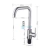 Grifo para lavabo de verduras, fregadero, lavadero, hogar, núcleo de rodamiento giratorio, acero inoxidable, caliente y frío, negro, grifo de cocina
