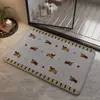 Alfombra de Piso Tejida de Lino para Baño Entrada al Baño Absorbente de Agua Antideslizante Felpudo para Inodoro Lavabo Resistente a Manchas Resistente a Caídas Alfombra
