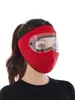 Máscara de Ciclismo de Inverno à Prova de Vento Quente Proteção Facial Máscara de Rosto Inteiro Proteção contra Frio com Lente Respirável Espessada de Lã para Homens e Mulheres