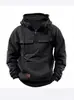 Sudadera con capucha y cremallera para hombre, de punto, para primavera y otoño, con múltiples bolsillos, estilo deportivo casual, novedad 2024, transfronteriza