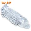 Juego de espinas de cristal transparente con cuentas de colores para hombre, juego de dientes de lobo para pene, caja de regalo, embalaje de productos sexuales para adultos