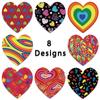 Fabricante Oferta al por mayor Autoadhesivas Coloridas en Forma de Corazón Día de San Valentín Boda Fiesta Decoración Pegatinas Etiquetas