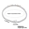 Versión coreana de joyería más vendida pulsera de estrella de cinco puntas de circón de diamante completo AAA pulsera de flor de cristal ventas directas de fábrica