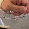 Pulsera de amor de corazón a corazón pulsera ajustable push-pull de doble corazón diseño dulce de nicho de lujo ligero para novia novia