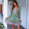 Nuevo Vestido Falda Casual Bohemio Estilo Vacaciones Amazon 2024 Primavera/Verano Posicionamiento Flor Mujeres 911