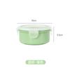 Mini pote redondo para geladeira, retangular pequeno para lanche, cozinha, bento box, doméstico, pote hermético, caixa de armazenamento de plástico