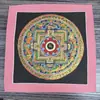 Mandala Pintado a Mano Tibetano Nepalí Dorado Caliente Tamaño 26*26 Núcleo de Tarjeta