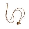 Original nuevo estilo chino esmalte gota de aceite trébol de cuatro hojas calabaza cadena para suéter para mujer moda de alta gama diseño versátil collar