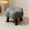 Taburete pequeño para uso doméstico, un taburete sofá tapizado de lujo ligero para la sala de estar, un taburete bajo resistente y duradero, un taburete para cambiarse los zapatos, un banco pequeño, cómodo para sentarse durante mucho tiempo