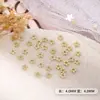 Acessórios de nail art de girassol dourados e prateados, decorações de unha de sol pequeno oco em liga, peças populares de decoração de nail art DIY