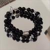 Pulsera de Estilo Retro Oscuro de Moda Popular Mariposa Tinta Luz de Luna Nicho Masculino Fresco Regalo para Pareja Estudiante Pulsera