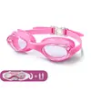 Venta al por mayor de fábrica gafas de natación transparentes de alta definición para niños silicona suave una unisex planas impermeables