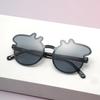 2026 Gafas de Sol Estilo Peppa Pig Nuevas de una Sola Pieza Sin Marco Parasol Transfronterizas Lindas Gafas de Sol de Cerdo