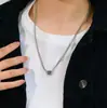 Collar cuadrado Wang Yibo del mismo estilo, cadena de collar combinable con personalidad para amantes del hip hop japonés y coreano, ideal para estudiantes masculinos y femeninos.