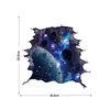 Personalizado moda azul romântico Galaxy sala de estar, sofá, fundo parede adesivos de parede decorativos, MU5009