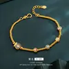 Pulsera de Esmalte Dorado Arena de Vietnam Bolsa de la Felicidad Ping An Marca Fu Pulsera de Tigre y León Versátil Sentido de Alta Gama Pulsera de Nicho
