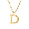 Verão moda titânio aço diamante carta colar feminino all-match cross-border 26 Inglês carta pingente clavícula cadeia atacado