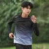 Ropa de Fitness de Terciopelo para Otoño e Invierno Traje de Chaleco de Correr para Hombre Ropa de Secado Rápido de Seda de Hielo Camiseta de Manga Larga para Entrenamiento Deportivo de Primavera y Verano