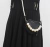 2021 Nuevo Bolso Cruzado de Amor con Cadena de Perlas para Mujer, Moda Femenina, Estilo Ins, Decoración de Pedrería, Mini Bolso Pequeño en Forma de Corazón, Verano