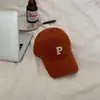 P Carta All-match Cap Feminino Grande Cabeça Rosto Pequeno Boné de Beisebol Estilo Coreano Chapéu da Moda Primavera e Verão Chapéu de Sol para Homens