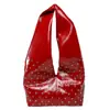 Bolso Tote de Marca Nicho con Adorno de Diamantes para Mujer, Nuevo Modelo Verano 2025, Textura de Alta Calidad, Bolso de Hombro Tipo Dumpling Súper Moderno y Versátil