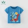 25 Novas Camisetas de Manga Curta para Meninos Camisetas de Algodão Puro Roupas Infantis Europeias e Americanas Tops Estampados Camisetas de Verão Infantis