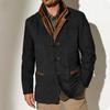 Estilo Nuevo de Primavera y Otoño Transfronterizo Chaqueta Retro de Moda Europea y Americana para Hombre Chaqueta Casual para Hombre Solapa Ropa de Trabajo Costuras Tops Contrastantes