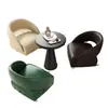Taburete de Sala de Estar con Ruedas, Sofá para Cambiarse los Zapatos, Taburete Deslizante, Silla con Respaldo, Silla Giratoria, Taburete Móvil de Cuatro Ruedas para Cambiarse los Zapatos, Mesa de Centro, Taburete Bajo