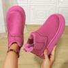 Botas de Nieve 2025 Invierno Cálido Banda Elástica Forro Polar Zapatos de Algodón Engrosado Botas Cortas de Suela Gruesa Integradas con Piel para Mujer Talla Grande