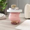Creme estilo vaca mesa de chá decoração decoração casa decoração sala de estar sofá lado vários sapatos trocando banqueta quarto mesa de cabeceira casaaquecimento presente