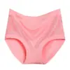 Calcinhas de renda macias de modal com cintura alta respiráveis para mulheres curvilíneas mm200 kg plus size plus size