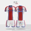 Uniforme de fútbol de transferencia térmica de cuerpo completo transfronterizo para hombres y niños, camiseta deportiva de secado rápido, uniforme de equipo con impresión por sublimación térmica.