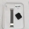Adecuado para Correa de Reloj Apple Milan Incrustada de Diamantes, Compatible con Correa de Reloj Applewatch iWatch, Cierre Magnético de Acero Inoxidable